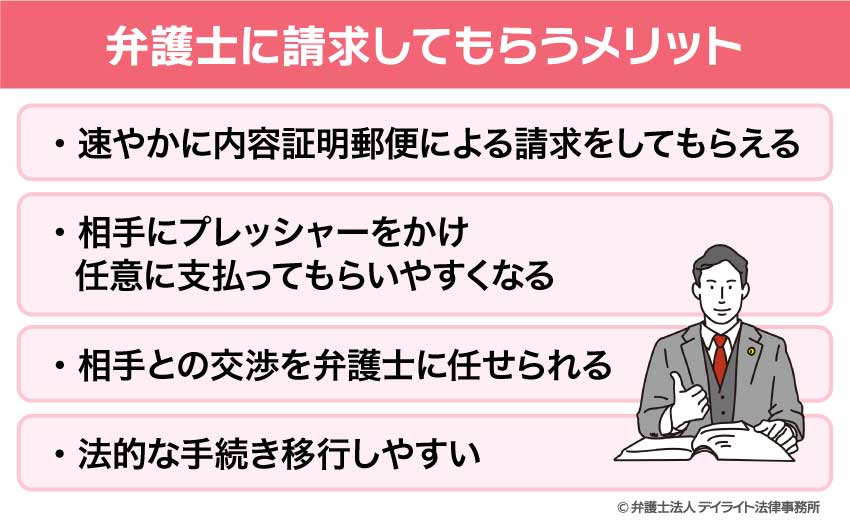 弁護士に請求してもらうメリット