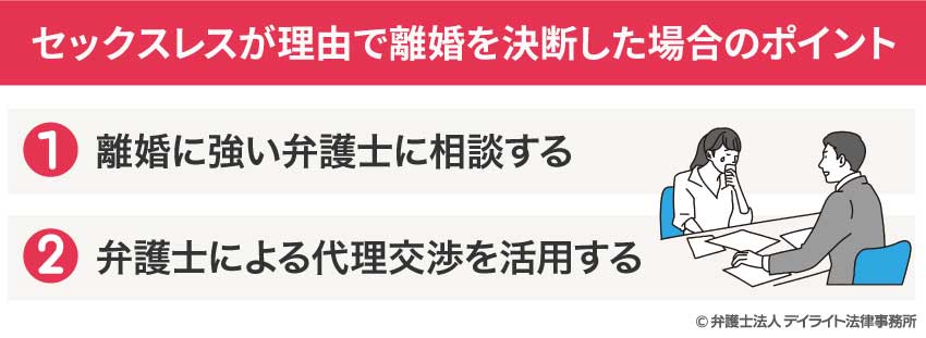 セックスレスが理由で離婚を決断した場合のポイント
