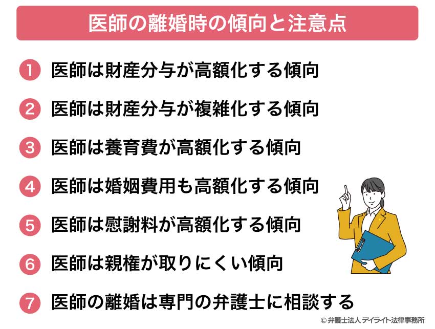 医師の離婚時の傾向と注意点