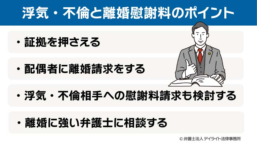 浮気・不倫と離婚慰謝料のポイント