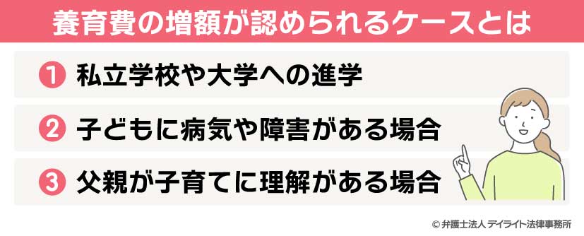 養育費の増額が認められるケースとは