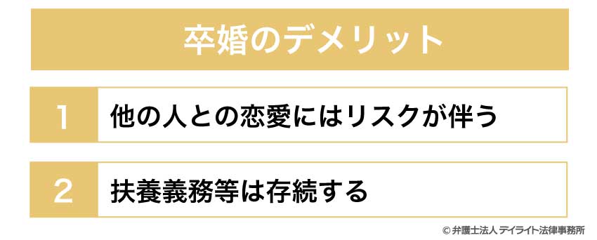 卒婚のデメリット