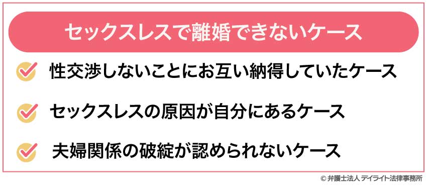 セックスレスで離婚できないケース