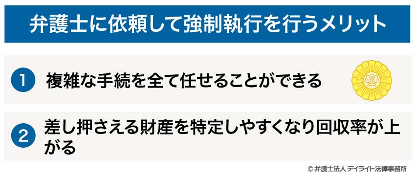 弁護士に依頼して強制執行を行うメリット