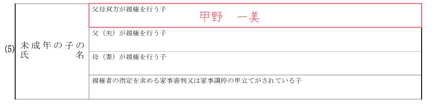 共同親権を選択する場合
