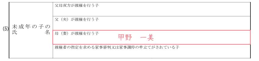 母の単独親権を選択する場合