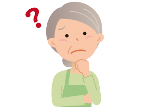 悩む老人女性