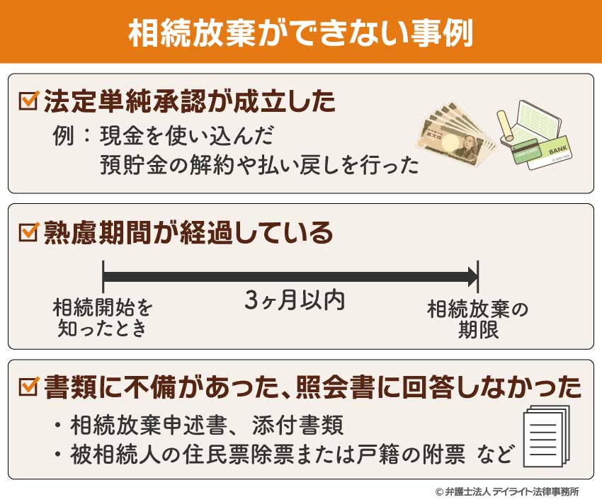 相続放棄できないケース