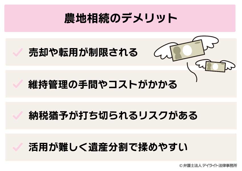 農地相続のデメリット