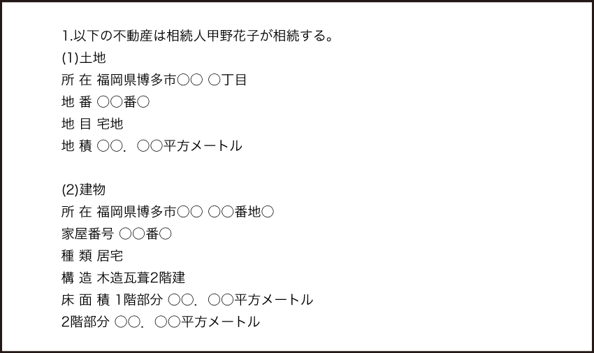 ②不動産の表示方法