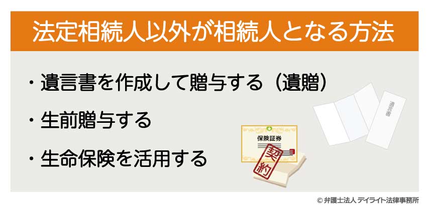 法定相続人以外が相続人となる方法