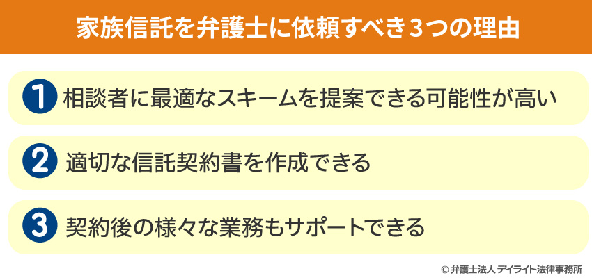 家族信託を弁護士に依頼すべき3つの理由