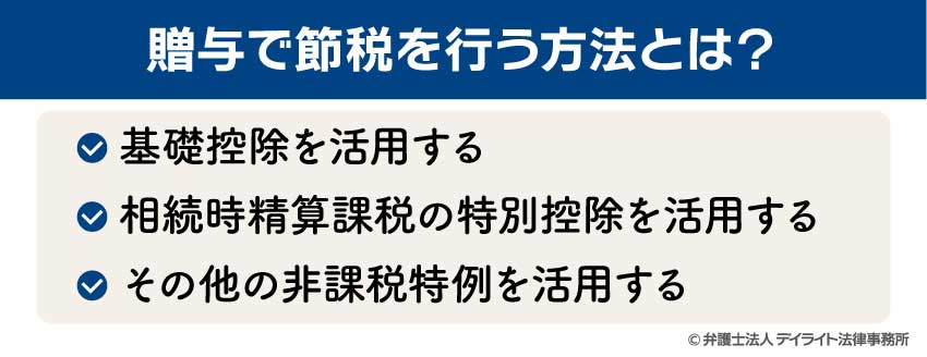 贈与で節税を行う方法とは？