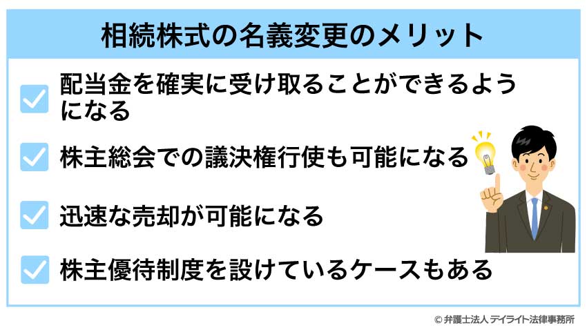 相続株式の名義変更のメリット