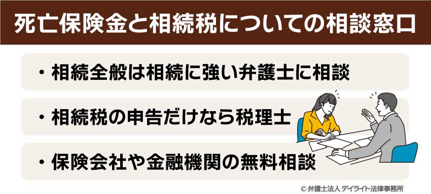 死亡保険金と相続税についての相談窓口