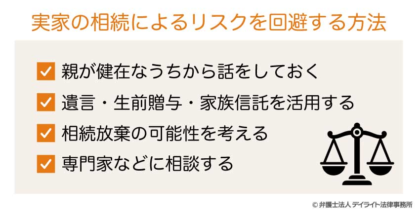 実家の相続によるリスクを回避するには？