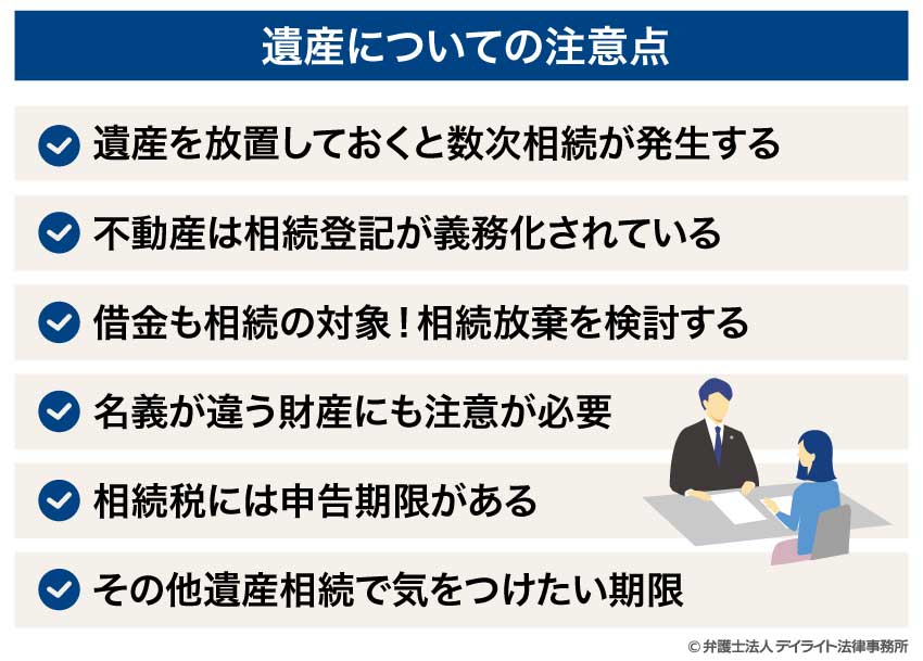 遺産についての注意点