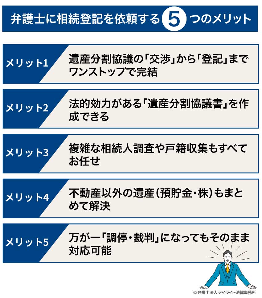 弁護士に相続登記を依頼する5つのメリット