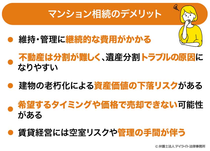 マンション相続のデメリット