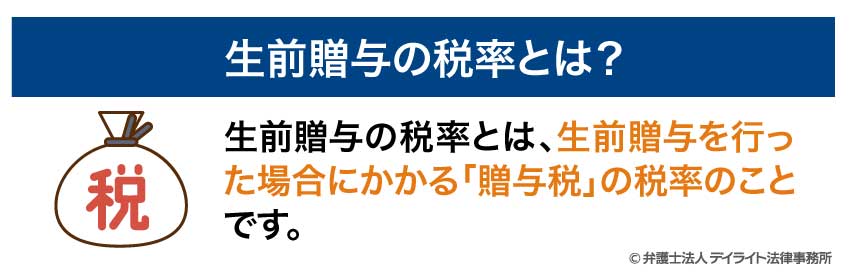 生前贈与の税率とは？