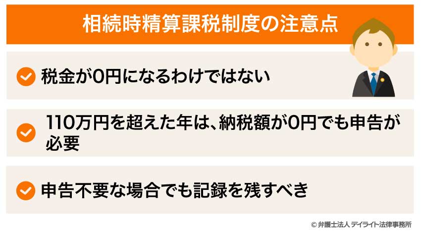 相続時精算課税制度の注意点