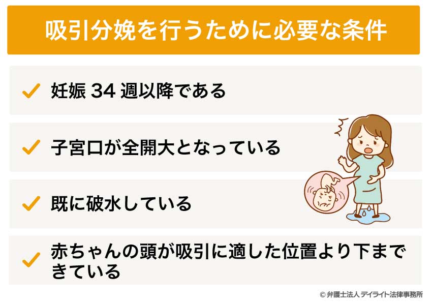 吸引分娩を行うために必要な条件