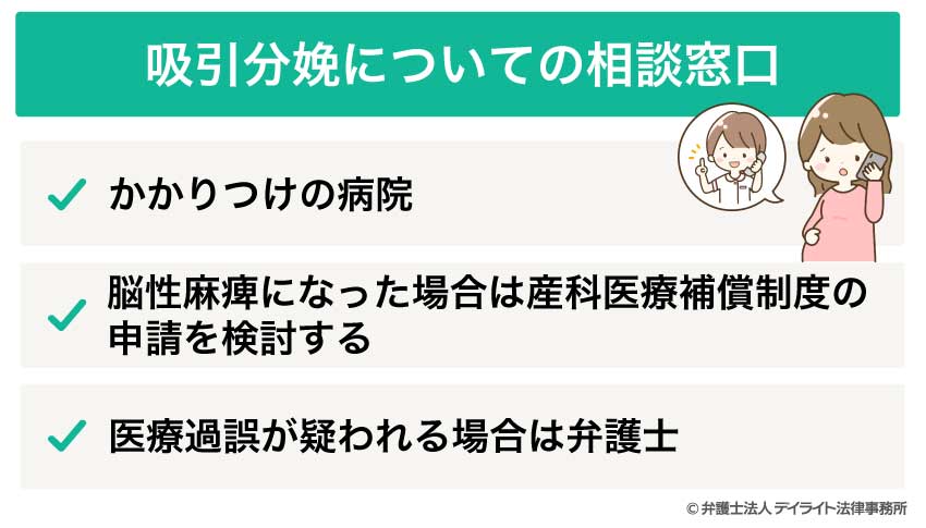 吸引分娩についての相談窓口