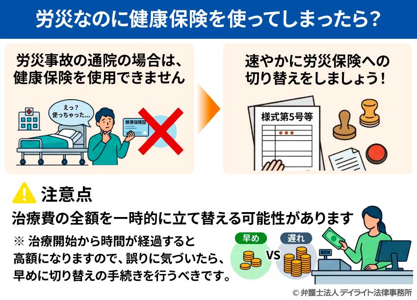 労災なのに健康保険を使ってしまったら？
