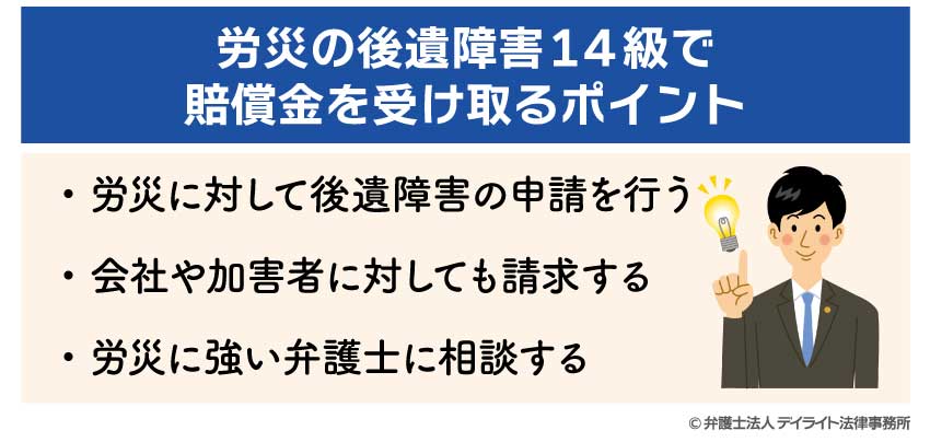 労災の後遺障害14級で賠償金を受け取るポイント