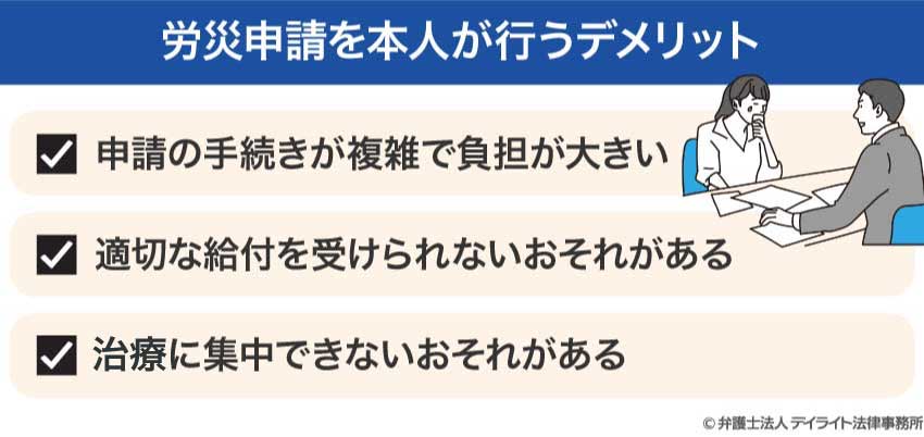 労災申請を本人が行うデメリットとは
