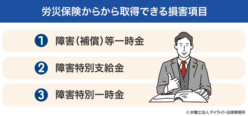 労災保険からから取得できる損害項目