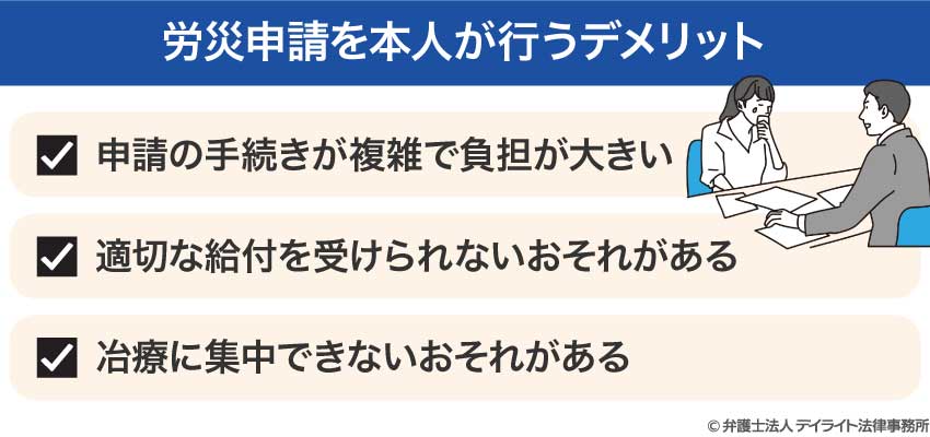 労災申請を本人が行うデメリット