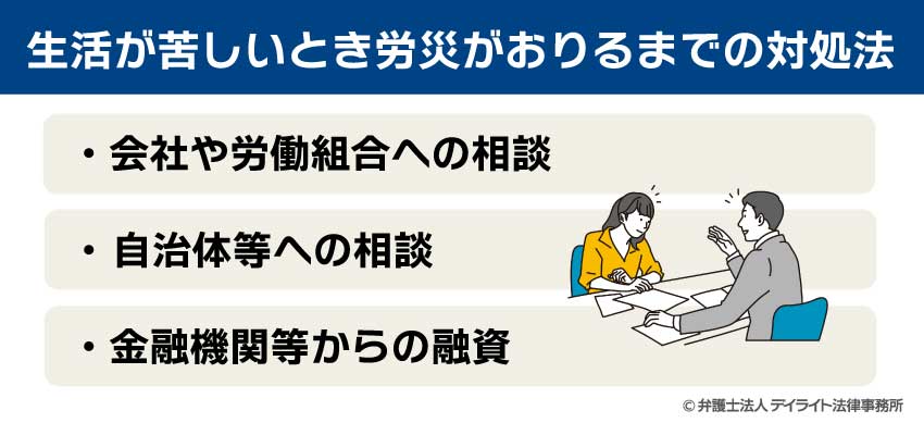 生活が苦しいとき労災がおりるまでの対処法