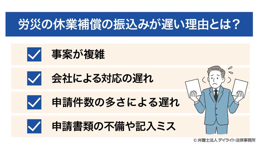 労災の休業補償の振込みが遅い理由とは？