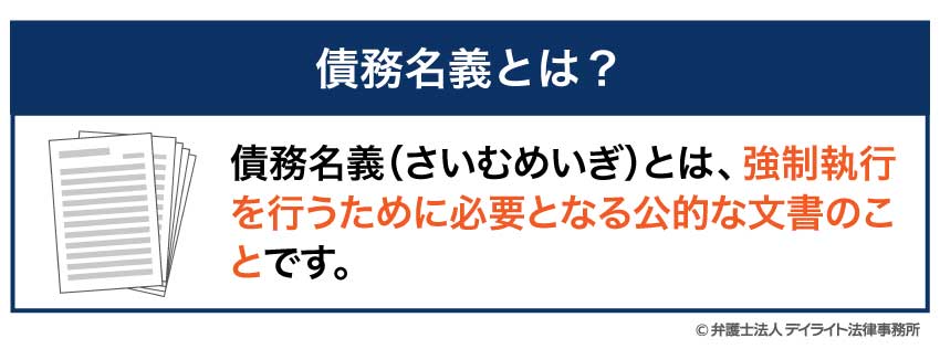 債務名義とは？