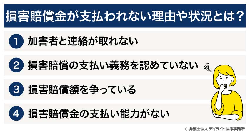 損害賠償金が支払われない理由や状況とは？