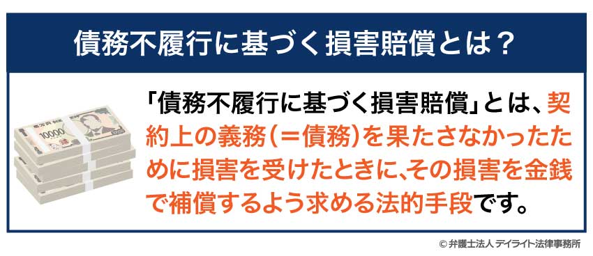 債務不履行に基づく損害賠償とは？