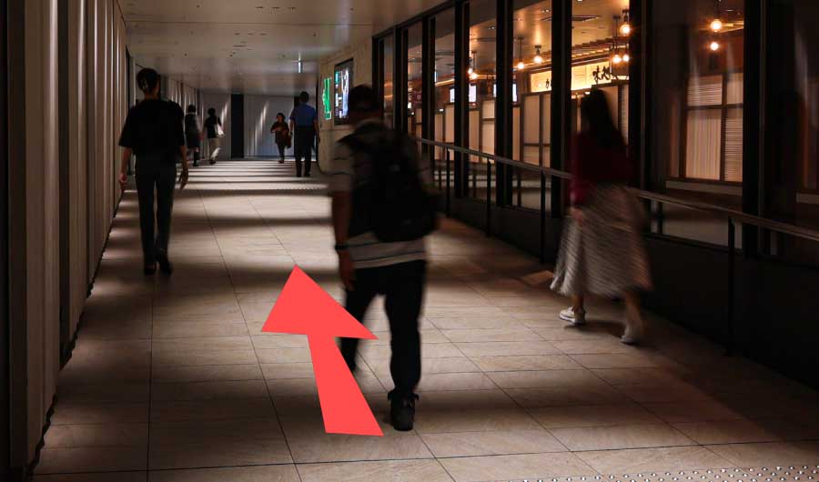 地下鉄梅田駅南改札からのアクセス⑤