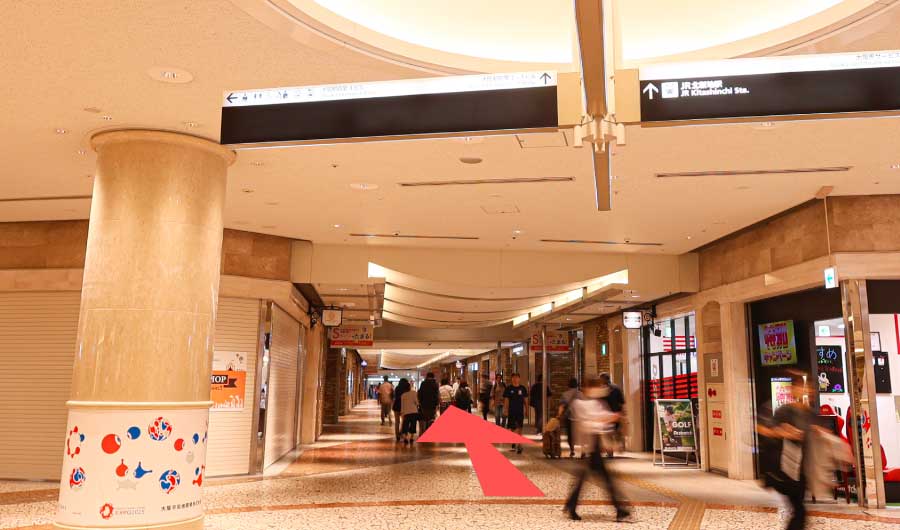 阪急梅田駅西口（第2改札）からのアクセス③